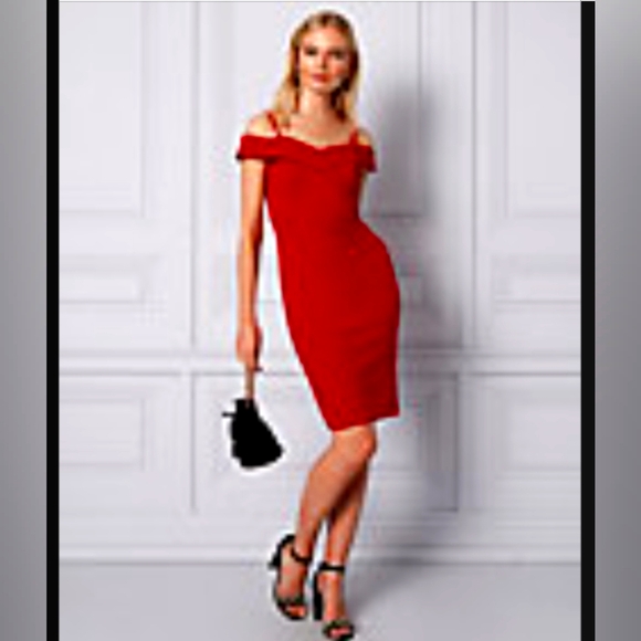 le chateau Dresses & Skirts - NEW - Knit Crepe Cold Shoulder Cocktail Dress By Le Château